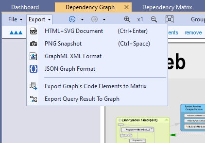 NDepend-Graph-Export-Json-GraphML